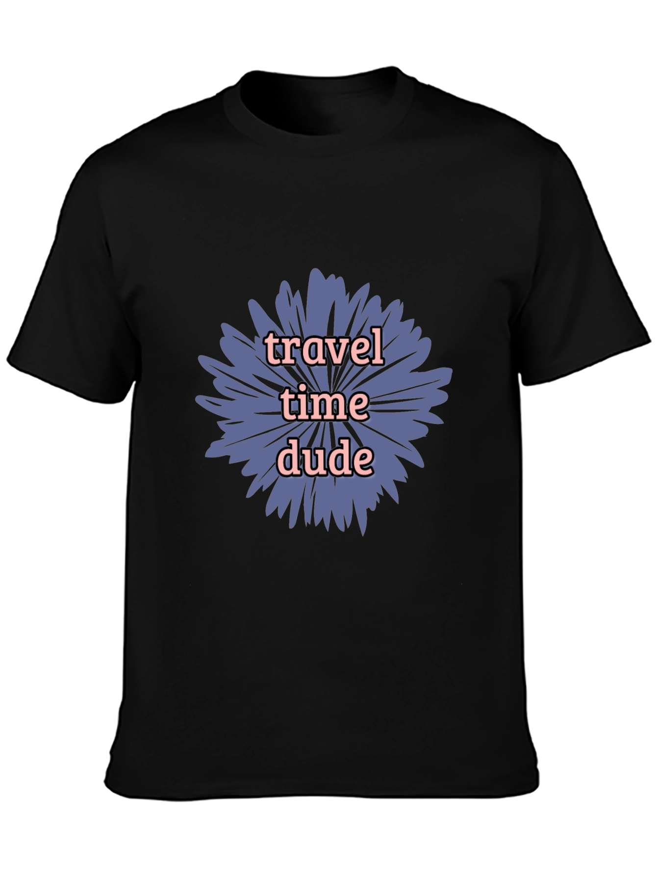 Travel Time Dude Graphic Tee - Black