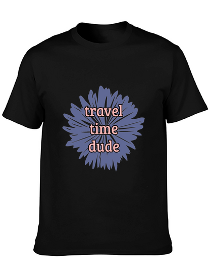 Travel Time Dude Graphic Tee - Black