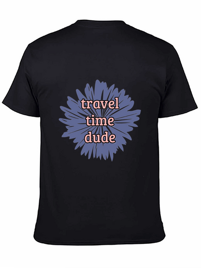 Travel Time Dude Graphic Tee - Black