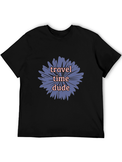 Travel Time Dude Graphic Tee - Black
