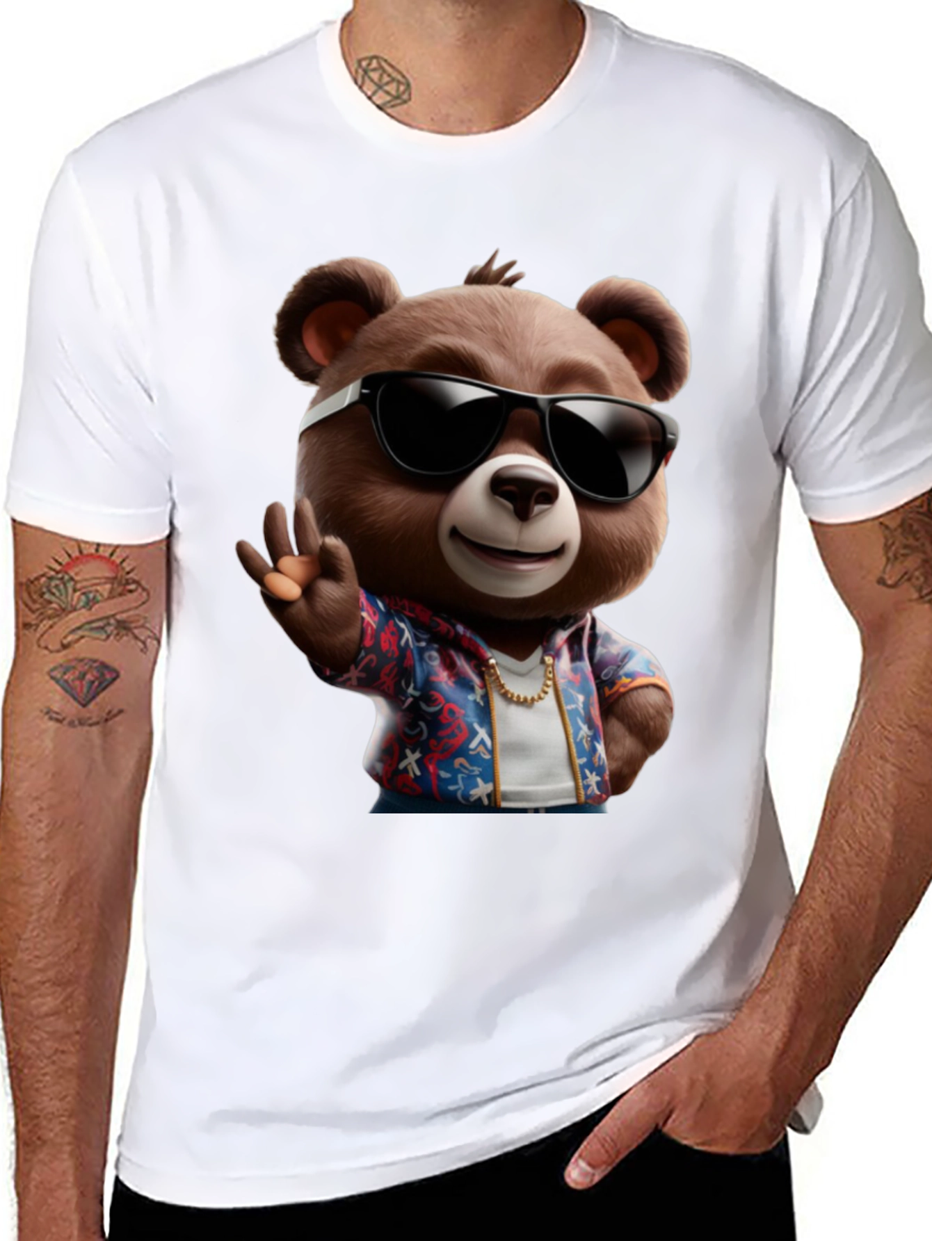 Cool Bear Graphic Tee - Summer Vibes