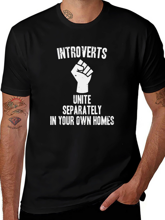 Introverts Unite Black T-Shirt