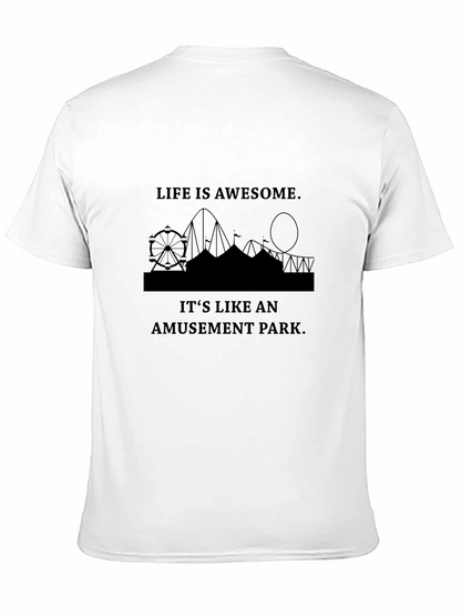 Life is Awesome Amusement Park Graphic Tee