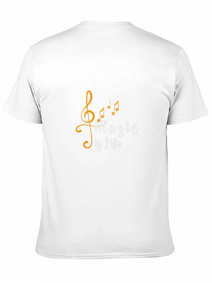 Music is Life T-Shirt - Stylish Black Tee