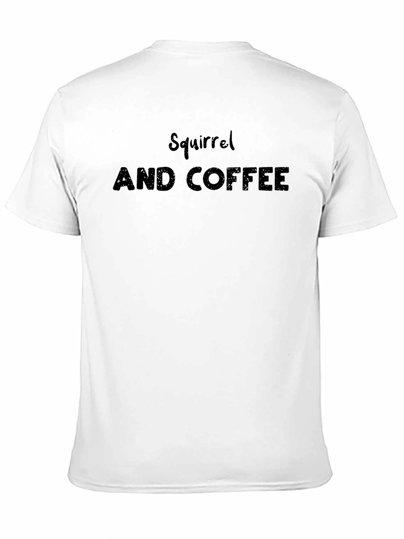Squirrel and Coffee Black Graphic Tee