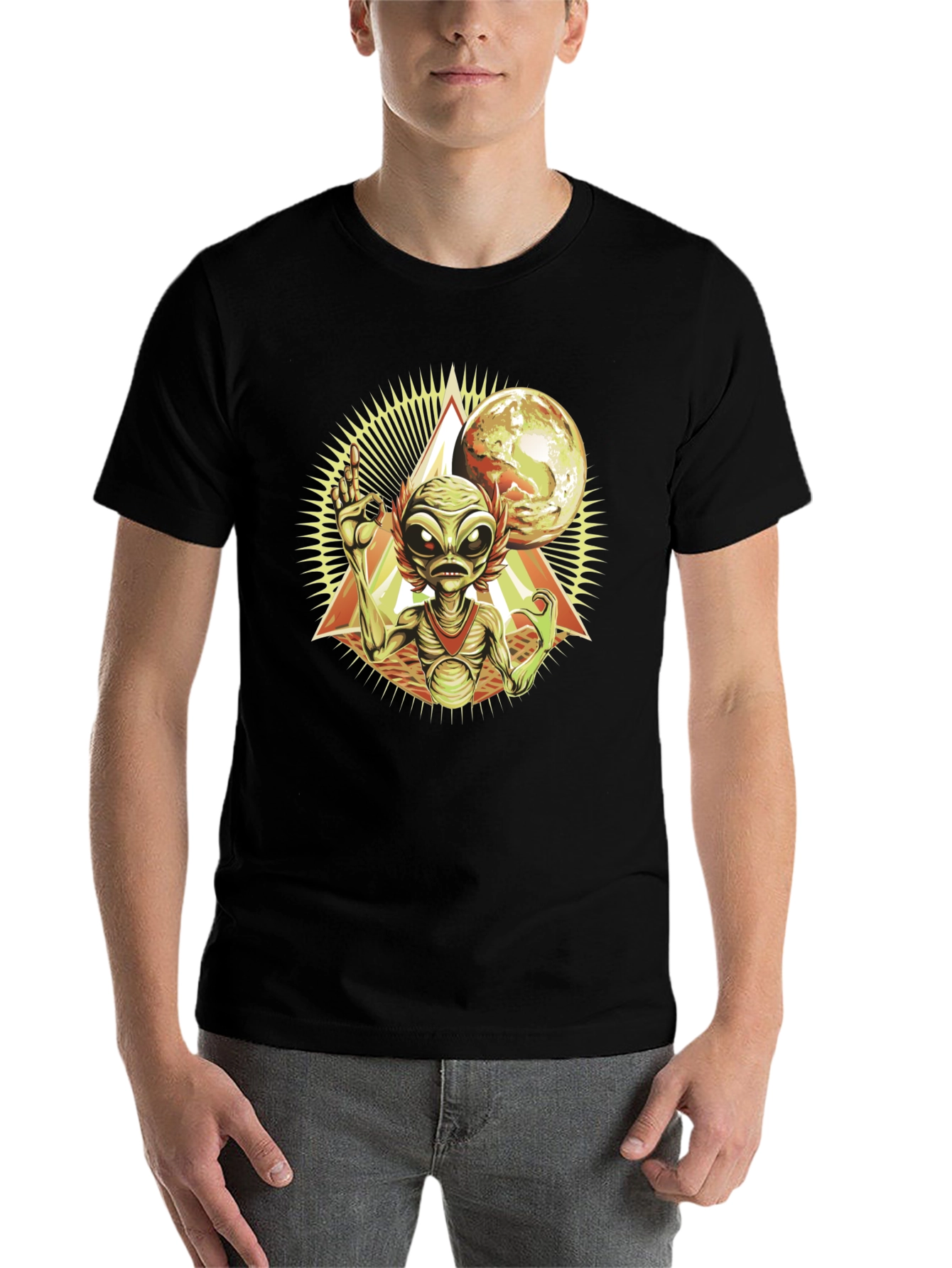 Alien Graphic T-Shirt - Space Invasion Design