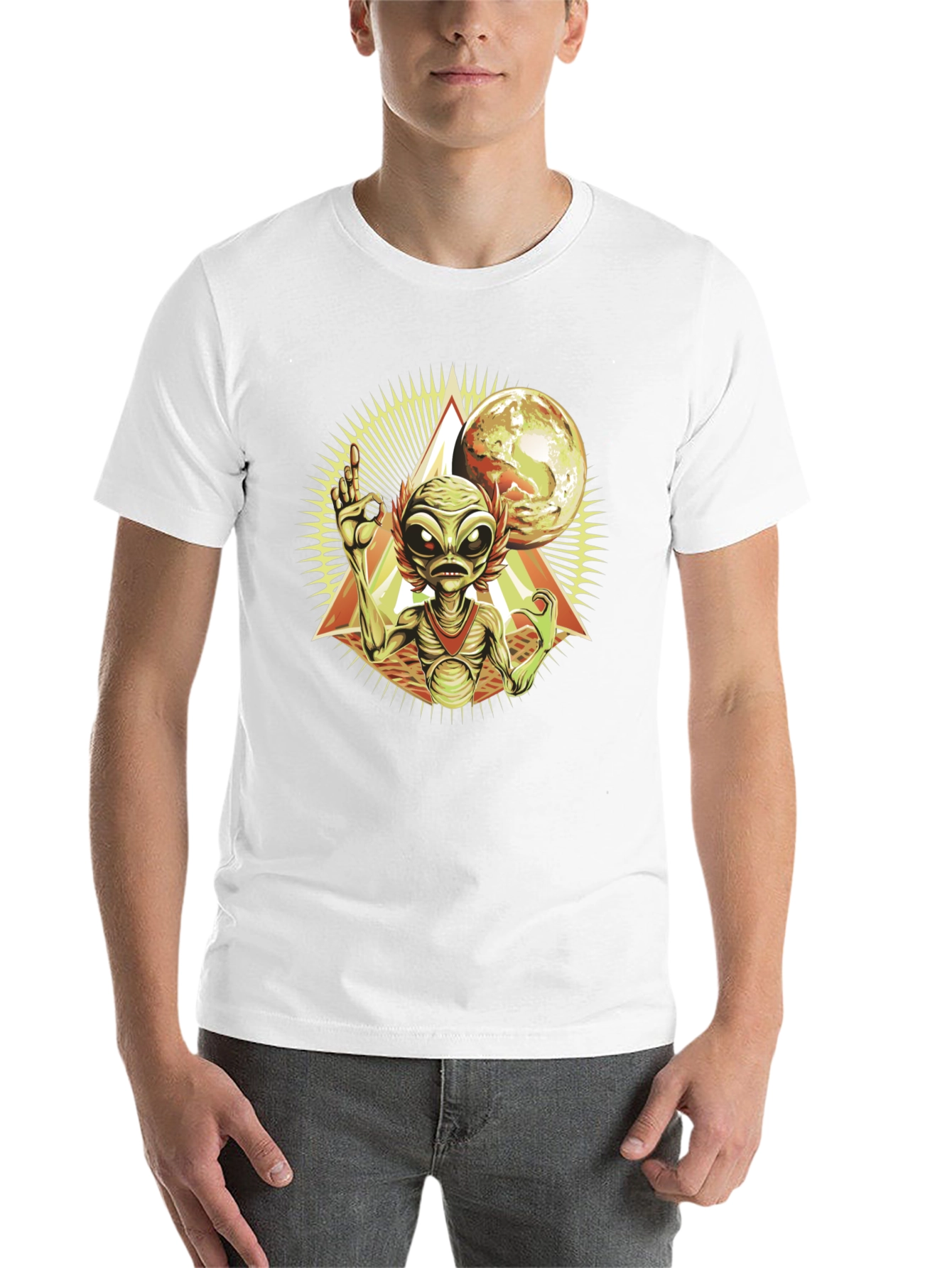 Alien Graphic T-Shirt - Space Invasion Design