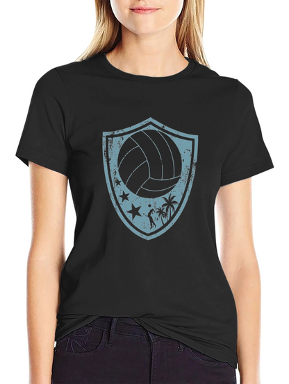 Volleyball Beach Shield Graphic T-Shirt