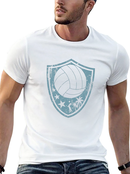 Volleyball Beach Shield Graphic T-Shirt