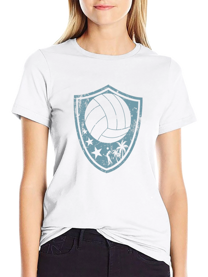 Volleyball Beach Shield Graphic T-Shirt
