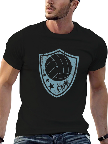 Volleyball Beach Shield Graphic T-Shirt