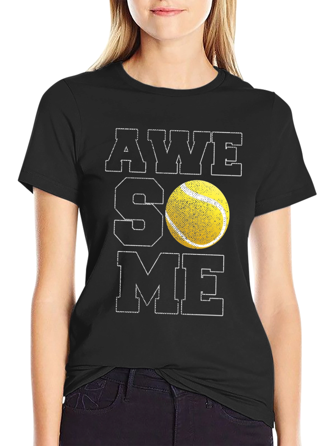 Awesome Tennis Ball Graphic T-Shirt