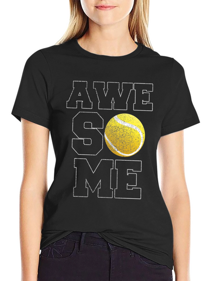 Awesome Tennis Ball Graphic T-Shirt