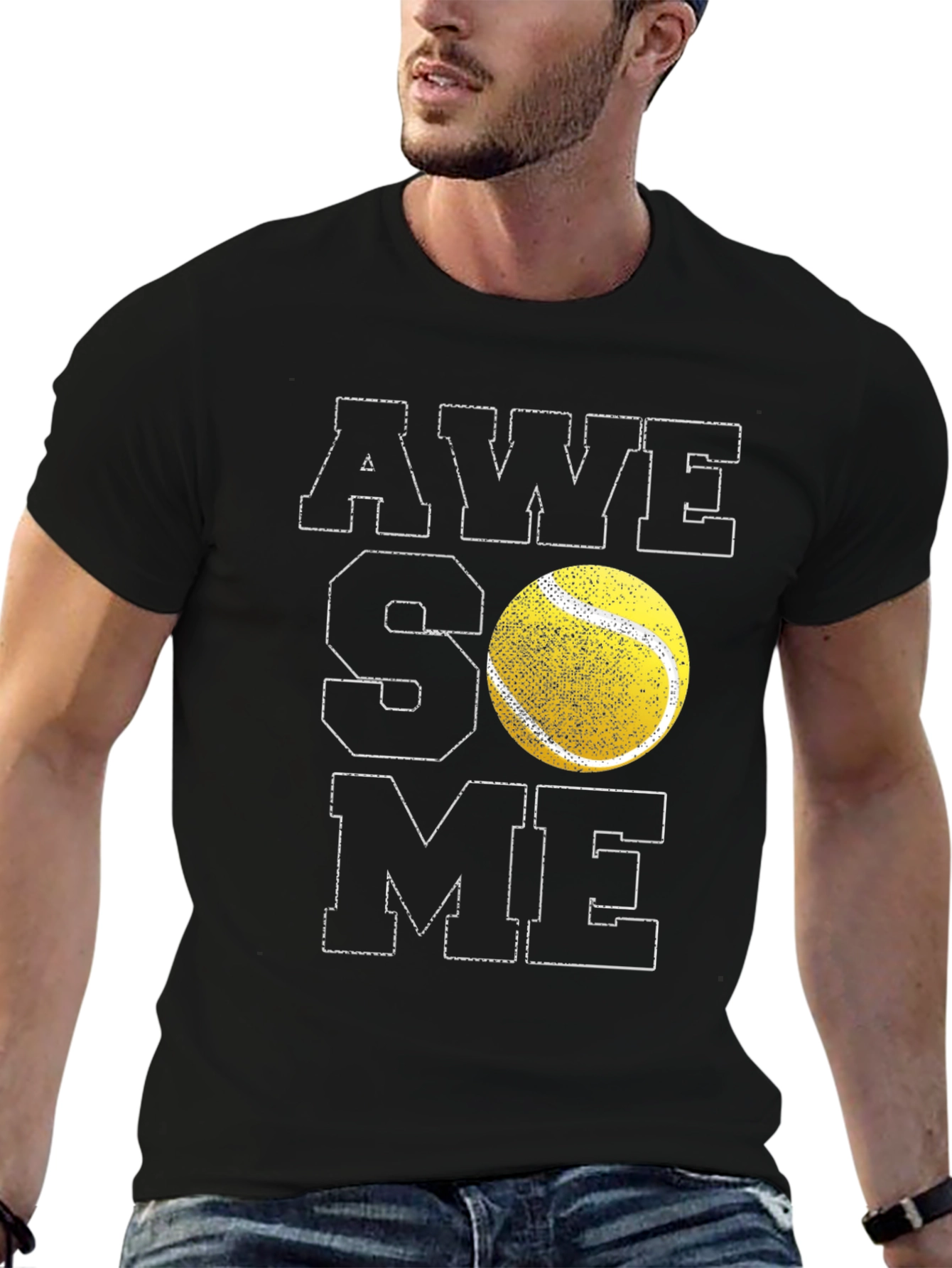 Awesome Tennis Ball Graphic T-Shirt