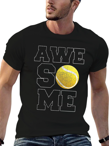 Awesome Tennis Ball Graphic T-Shirt