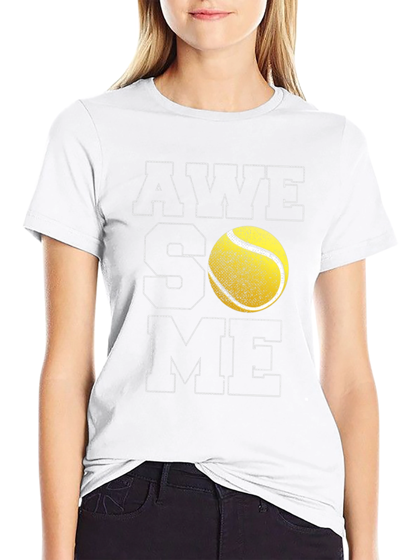 Awesome Tennis Ball Graphic T-Shirt