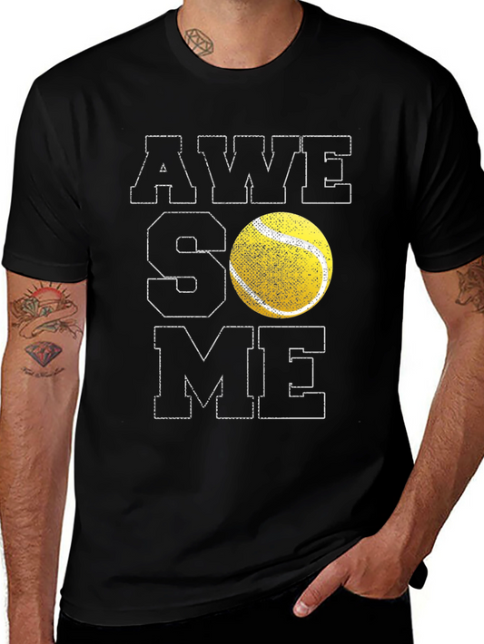 Awesome Tennis Ball Graphic T-Shirt