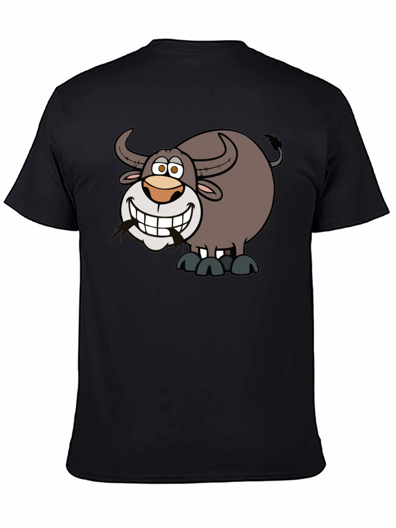 Cartoon Buffalo Graphic Tee - Soft Cotton