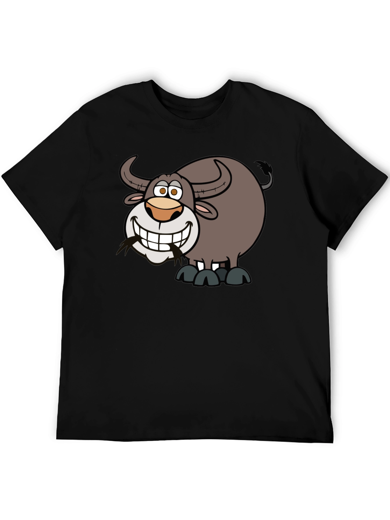 Cartoon Buffalo Graphic Tee - Soft Cotton