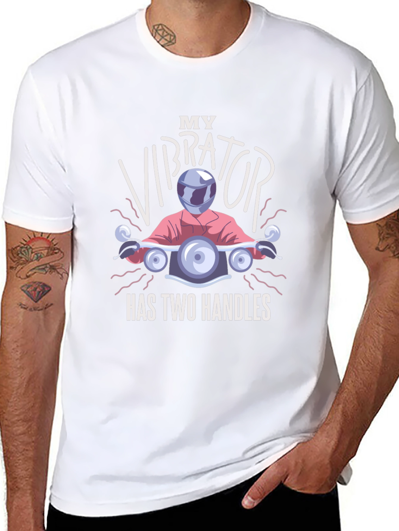 Funny Motorcycle Vibrator T-Shirt