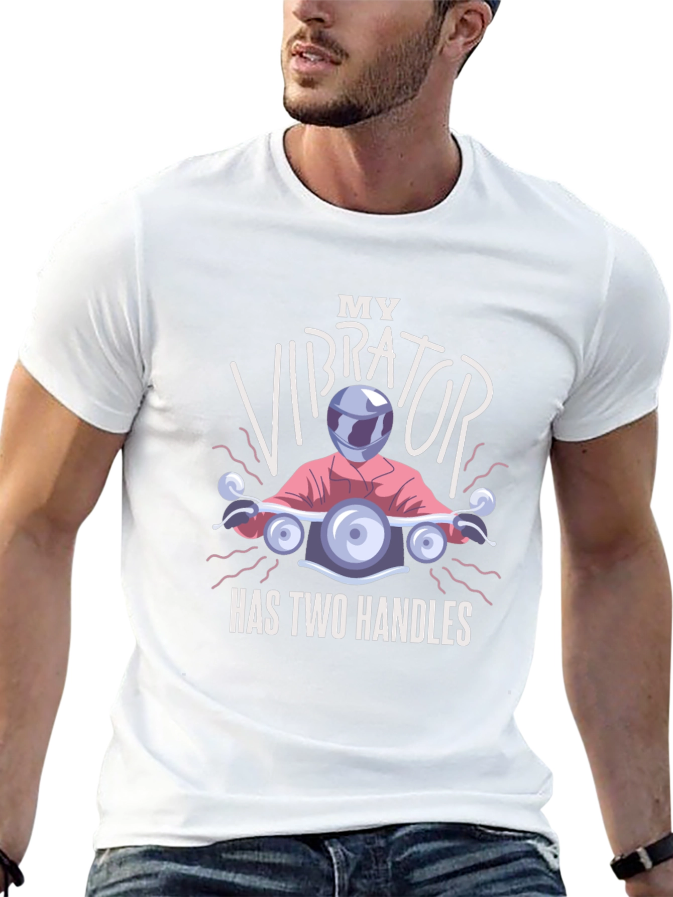 Funny Motorcycle Vibrator T-Shirt