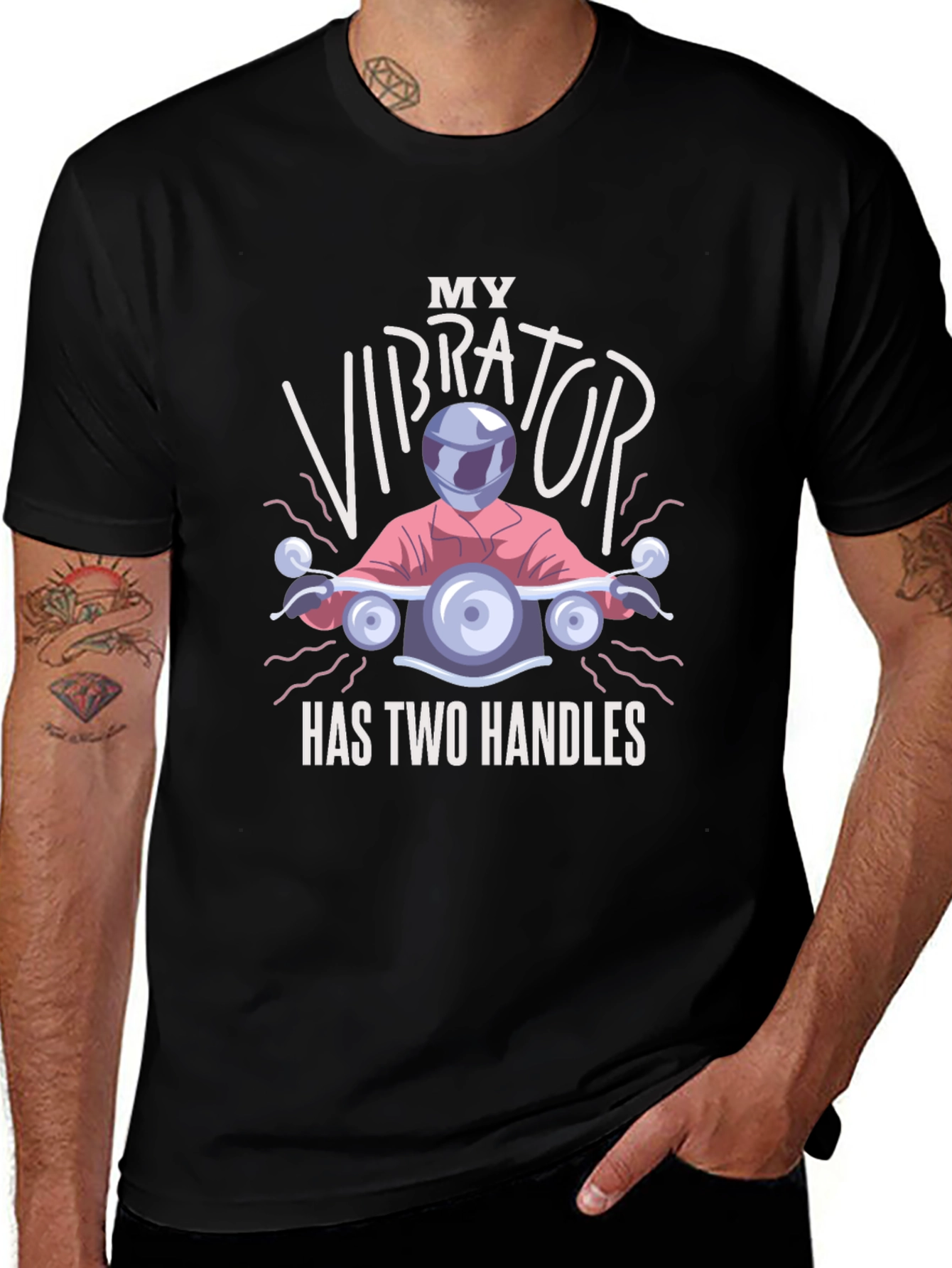 Funny Motorcycle Vibrator T-Shirt