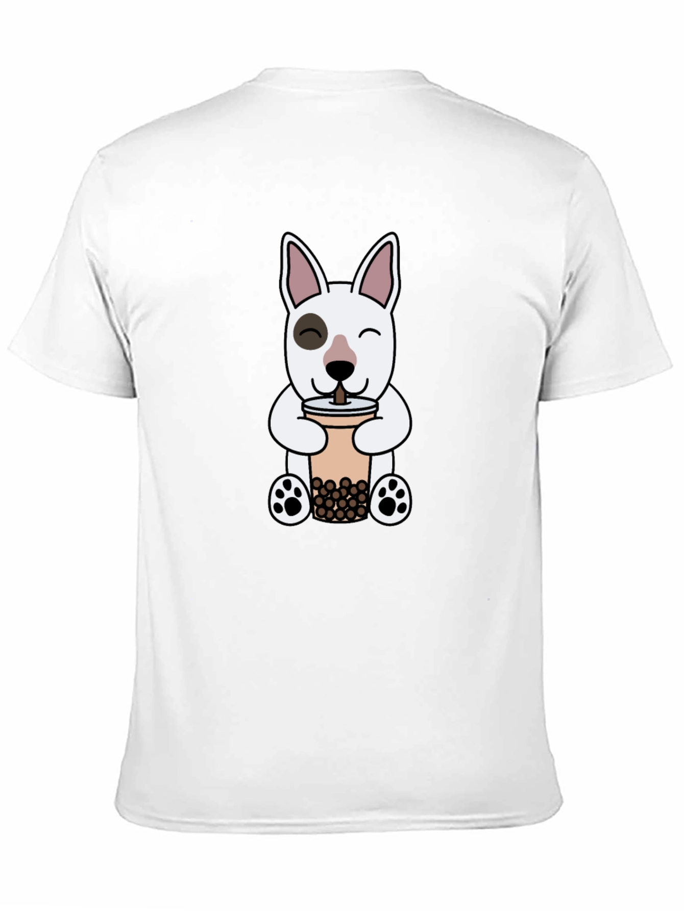Cute Dog Boba Tea Graphic T-Shirt
