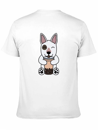 Cute Dog Boba Tea Graphic T-Shirt