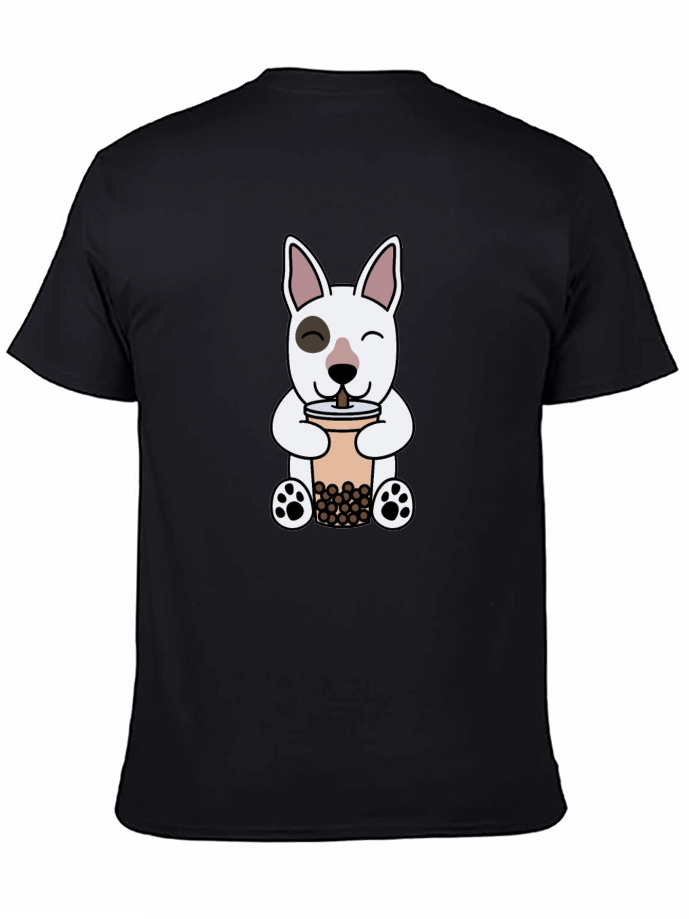 Cute Dog Boba Tea Graphic T-Shirt
