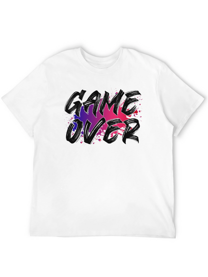 Game Over Graphic Tee - Black Cotton T-Shirt