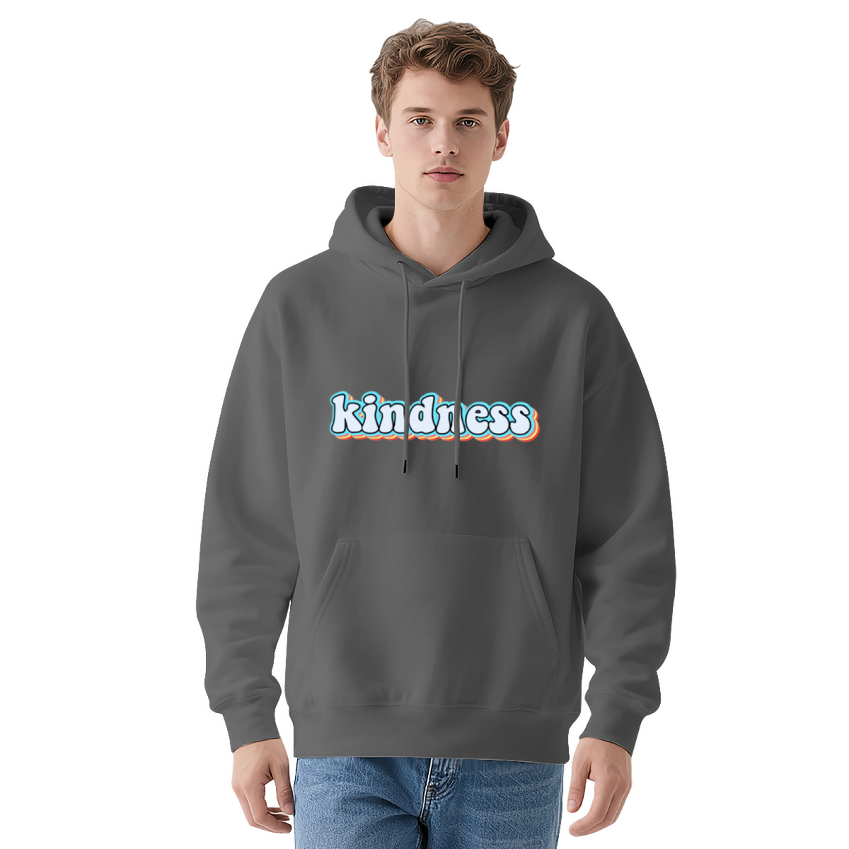 Retro Kindness Typography Hoodie