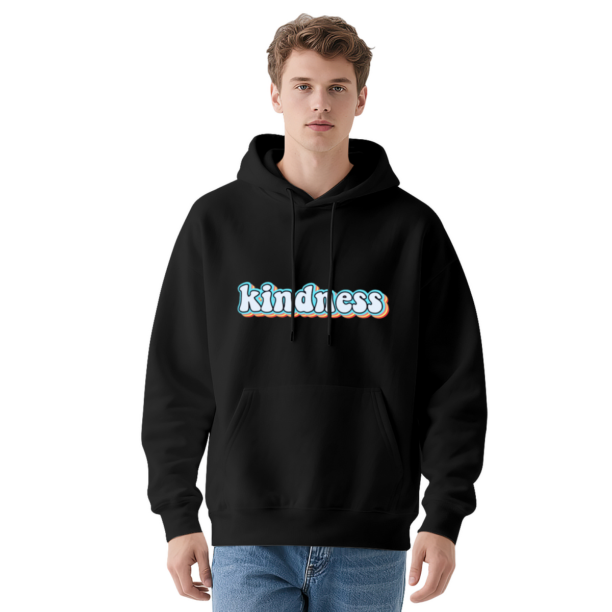 Retro Kindness Typography Hoodie
