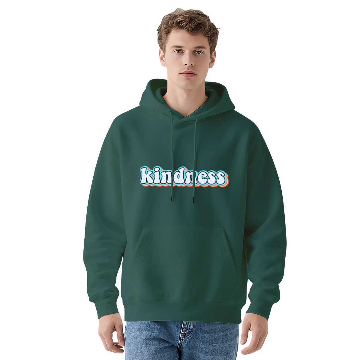 Retro Kindness Typography Hoodie