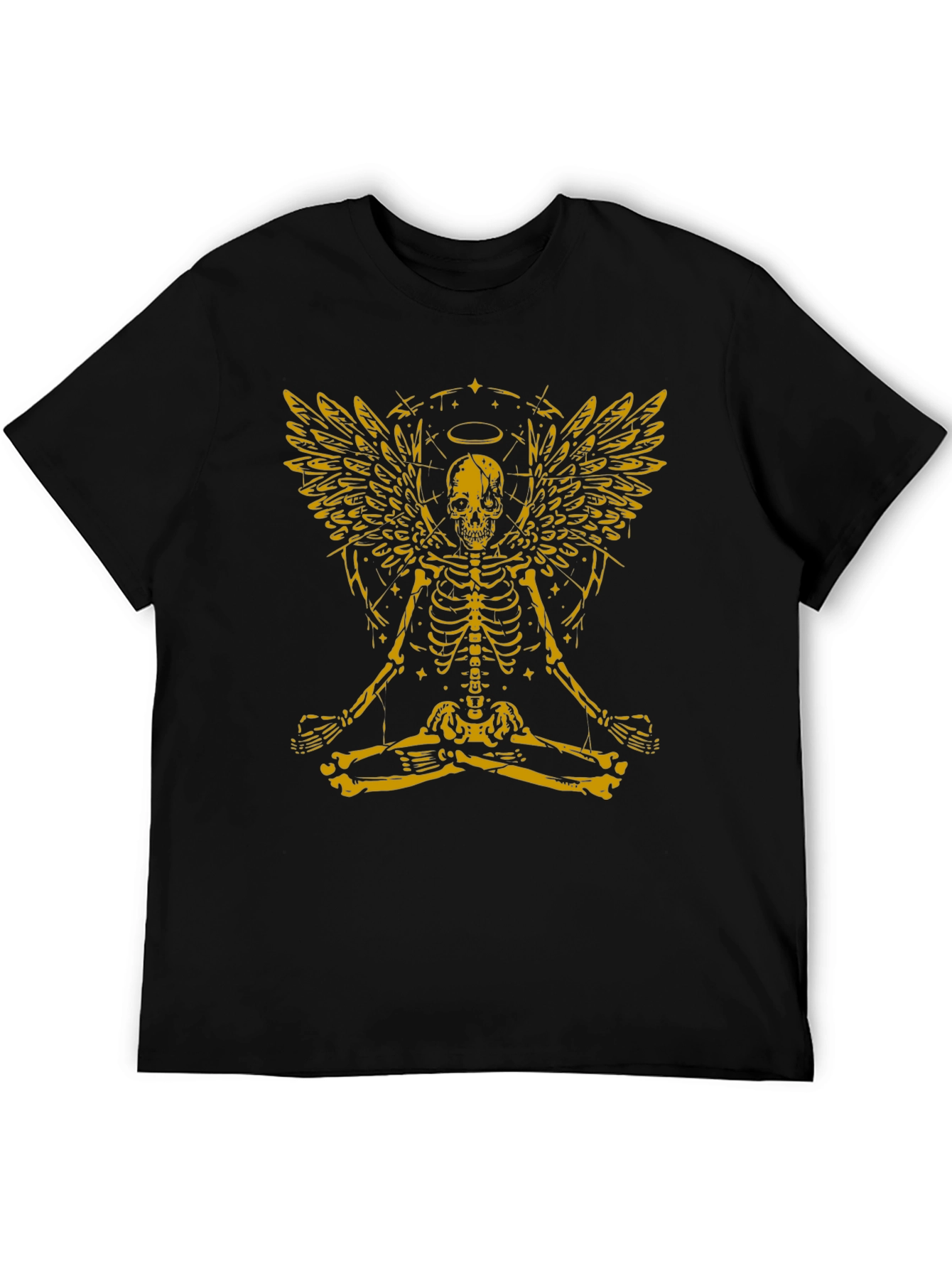 Skeleton Angel Graphic Tee - Black