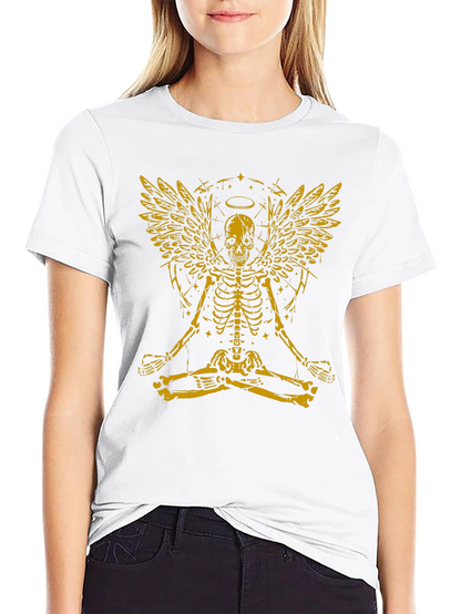Skeleton Angel Graphic Tee - Black