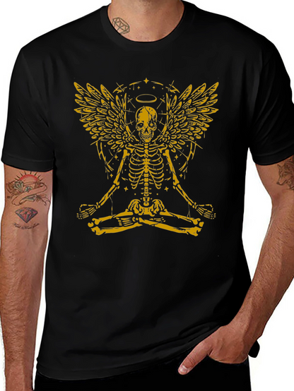 Skeleton Angel Graphic Tee - Black