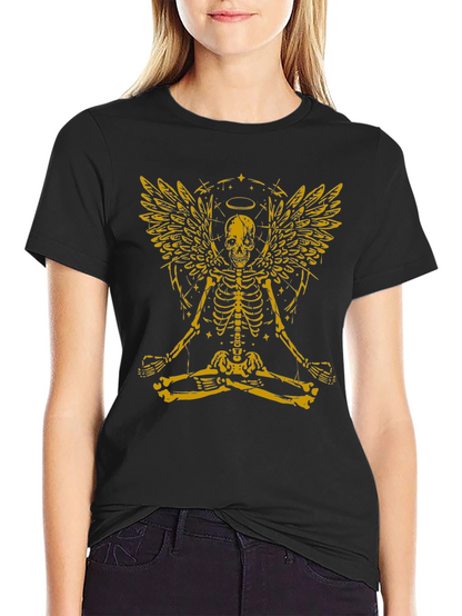 Skeleton Angel Graphic Tee - Black