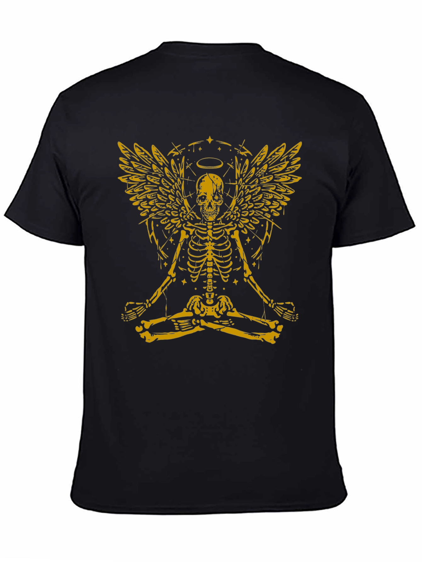 Skeleton Angel Graphic Tee - Black