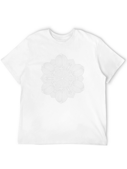 Geometric Mandala Graphic Tee - Black