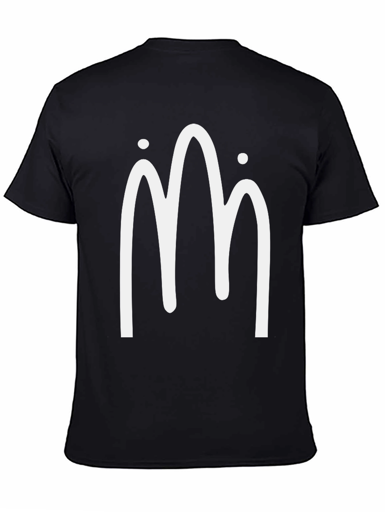 Minimalist Mountain Design Black T-Shirt