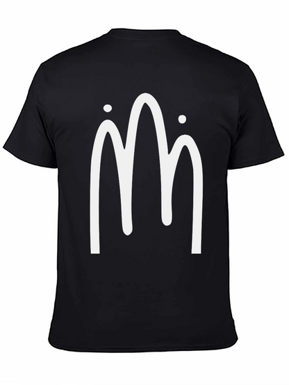 Minimalist Mountain Design Black T-Shirt