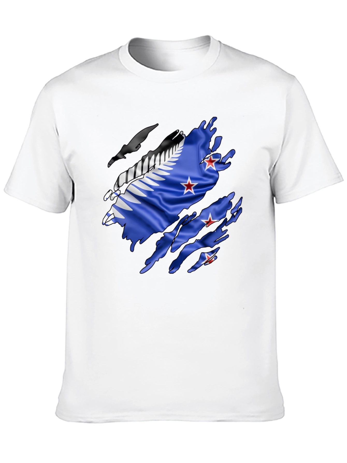 Torn New Zealand Flag T-Shirt