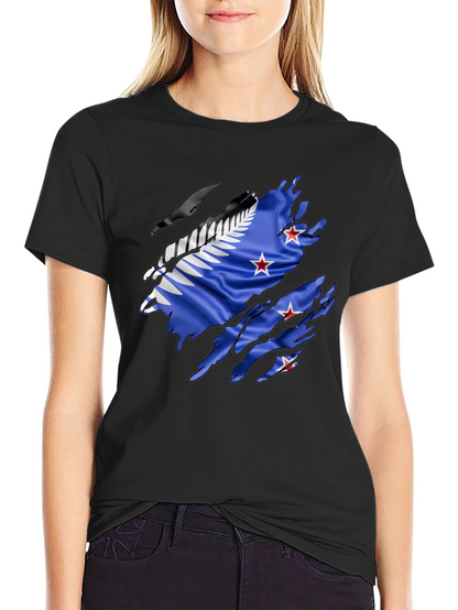Torn New Zealand Flag T-Shirt