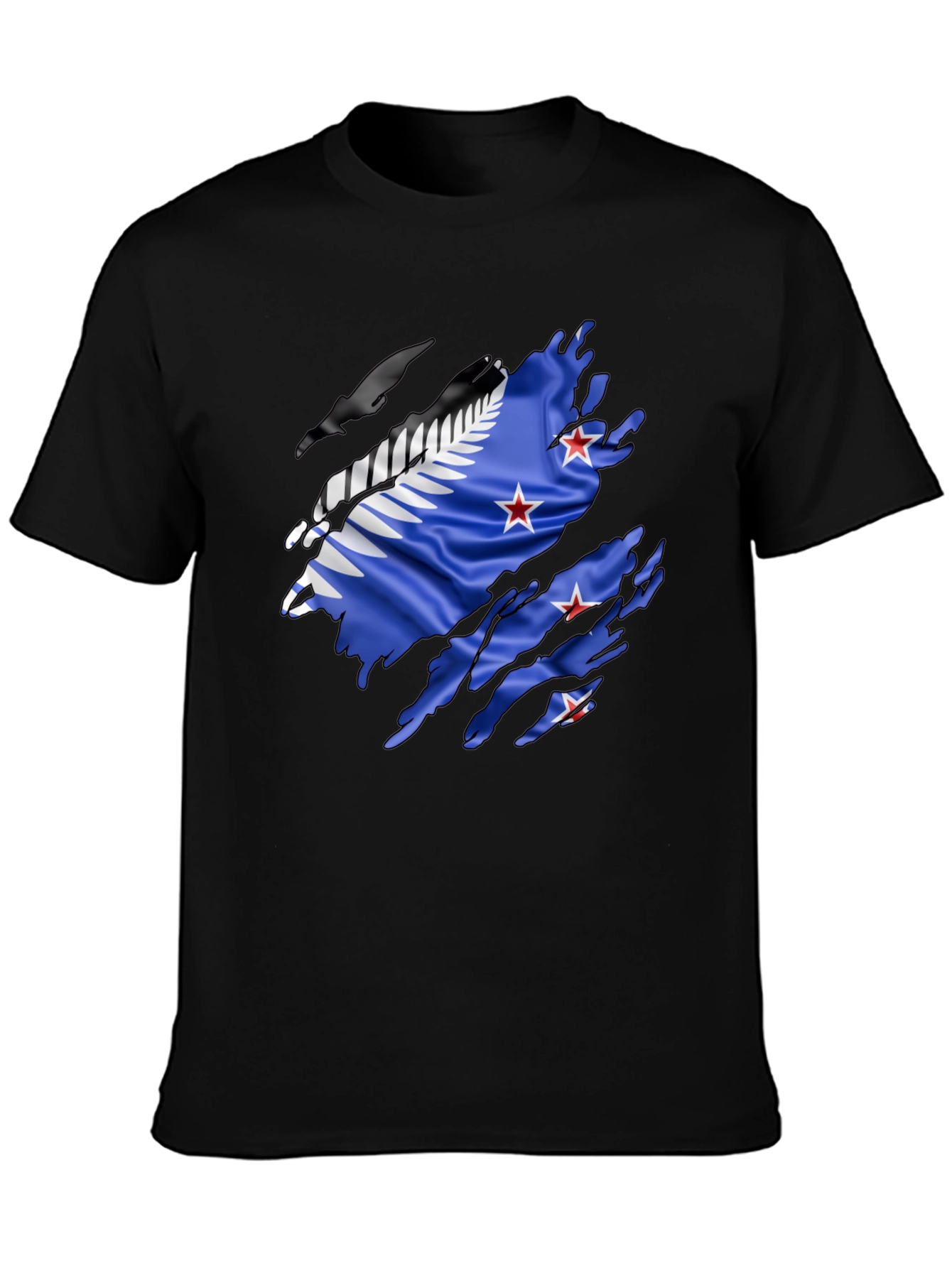 Torn New Zealand Flag T-Shirt