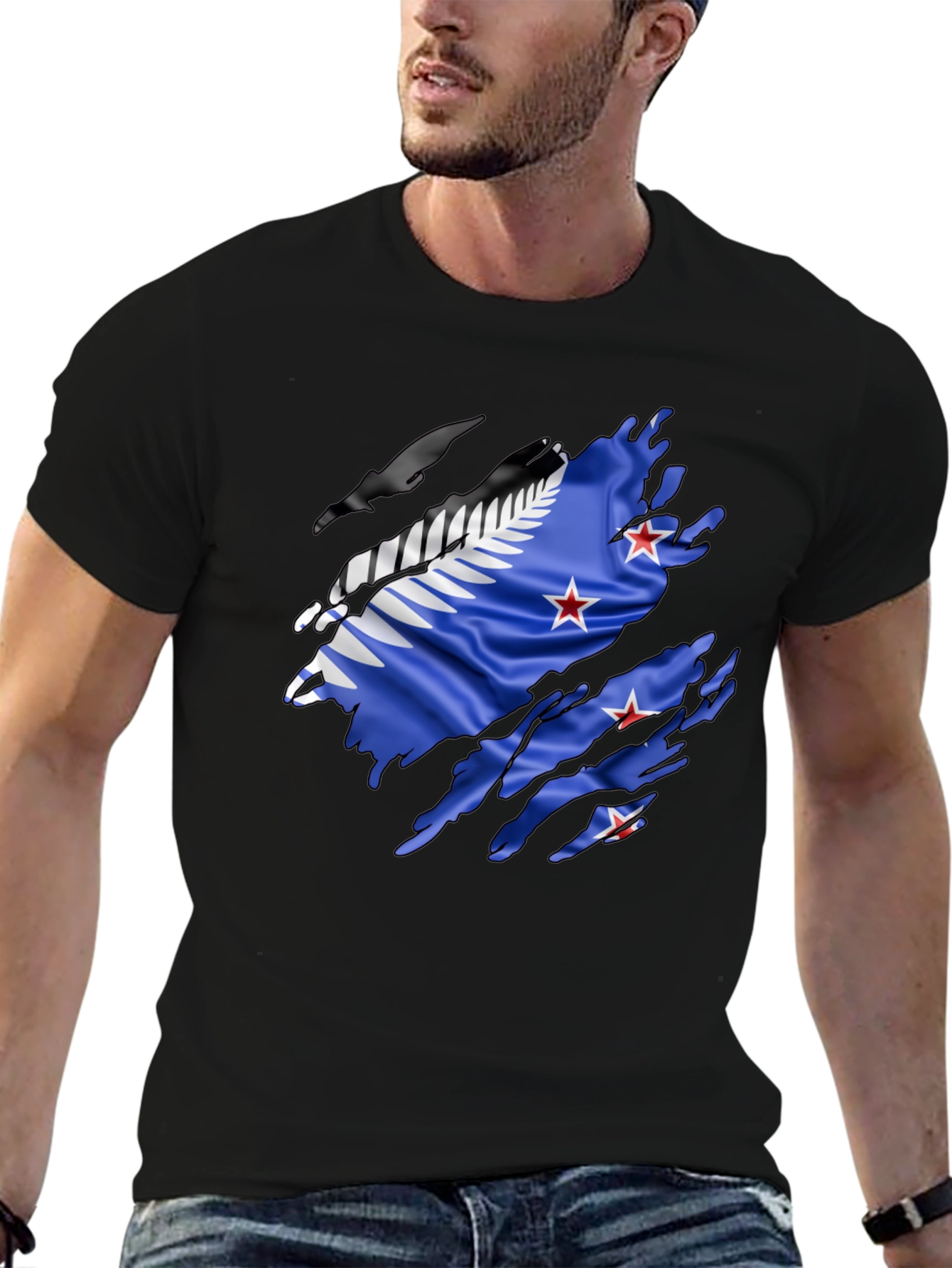 Torn New Zealand Flag T-Shirt