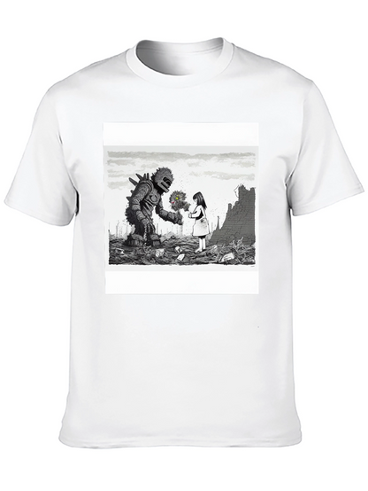 Monster & Girl Graphic Tee - Black