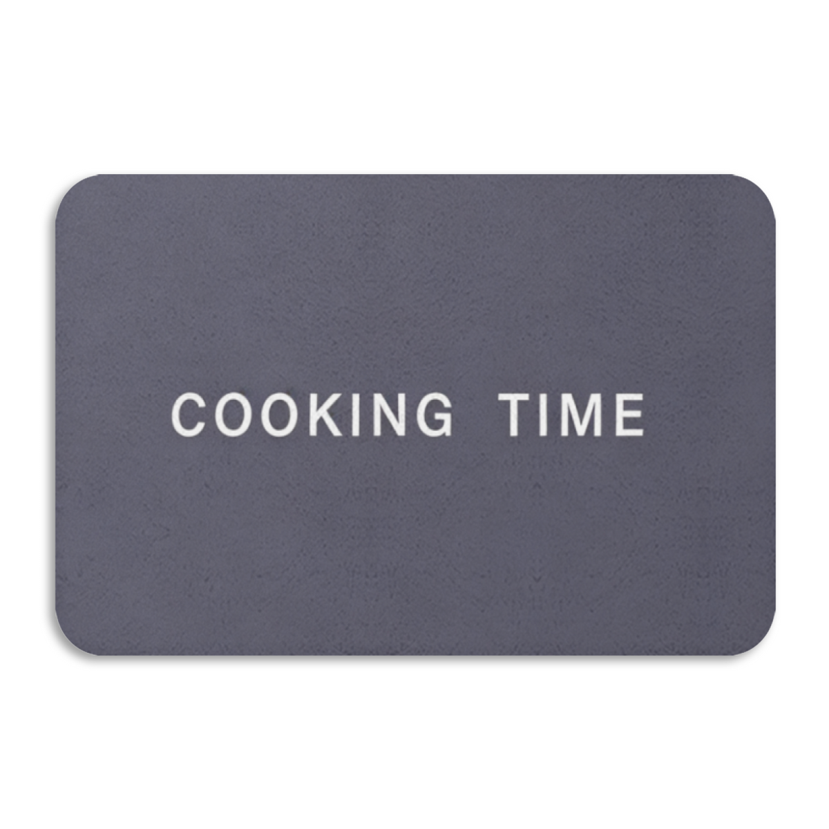 Cooking Time Text Print Diatomite Bath Mat