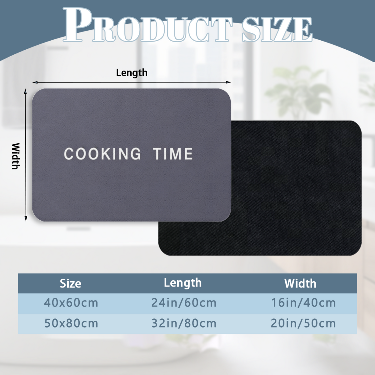 Cooking Time Text Print Diatomite Bath Mat