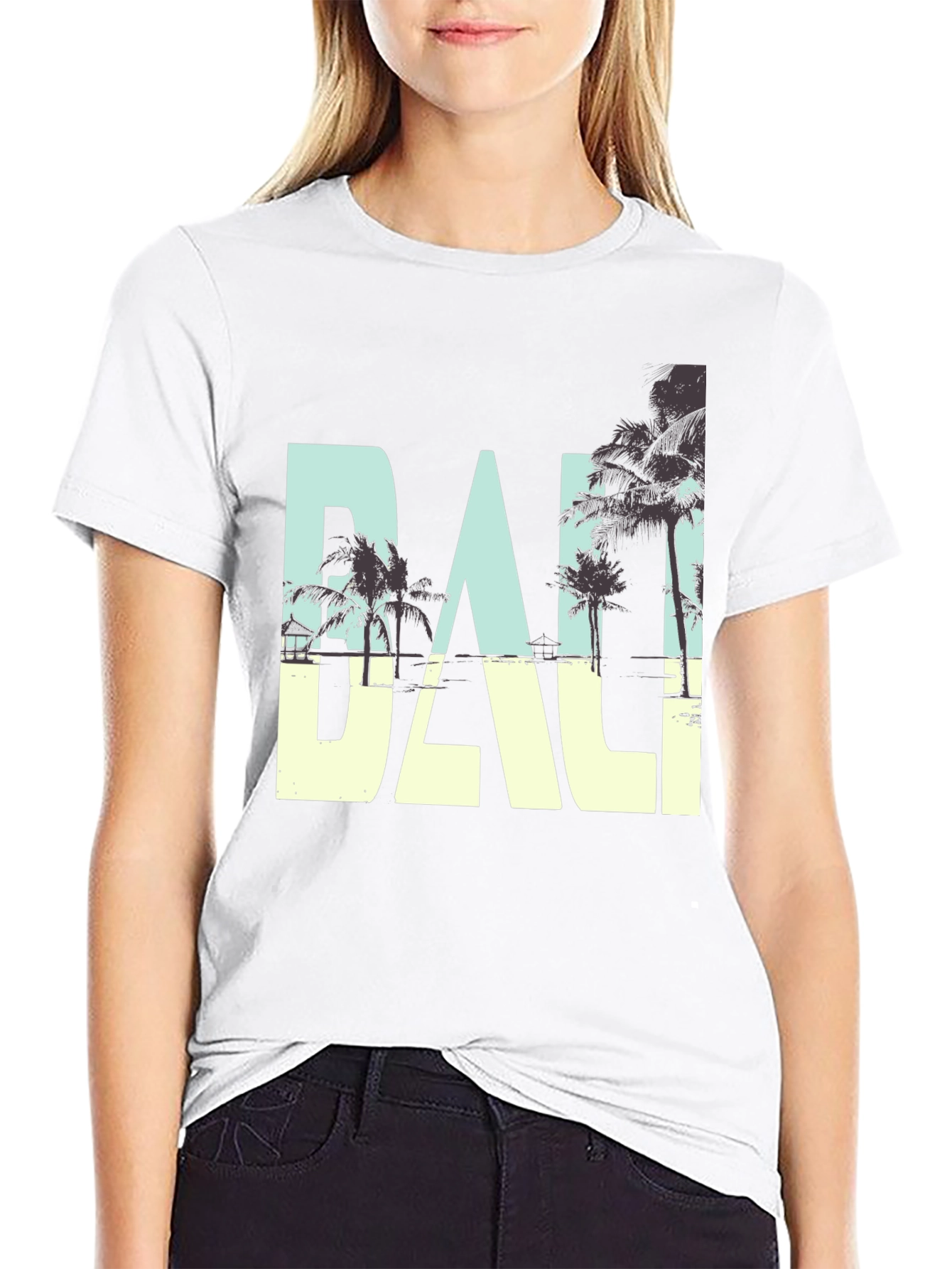 Bali Graphic Print Crew Neck T-Shirt