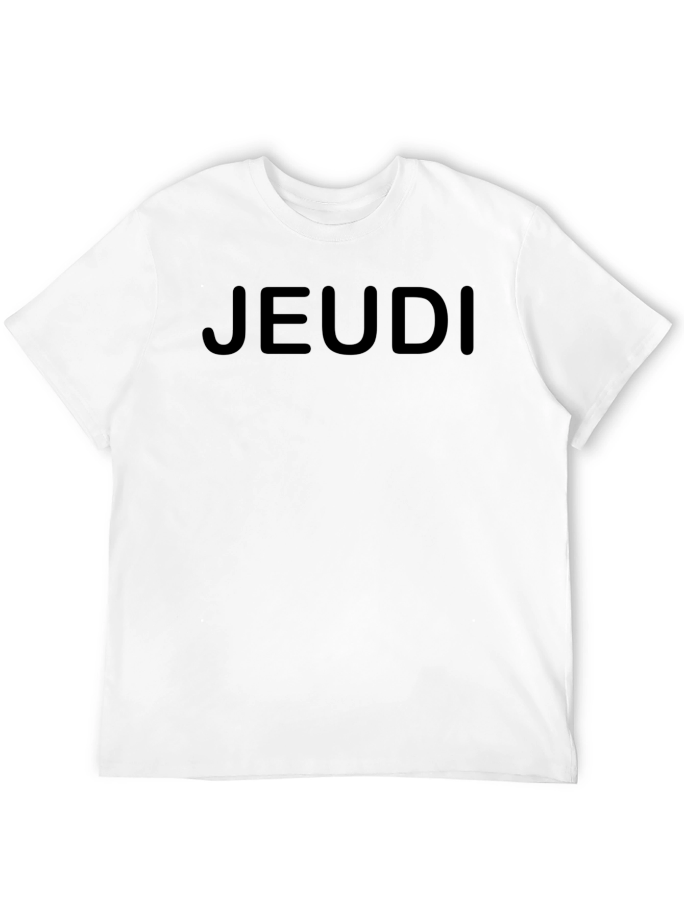 Jeudi Black Graphic Tee - Everyday Casual Wear
